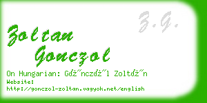 zoltan gonczol business card